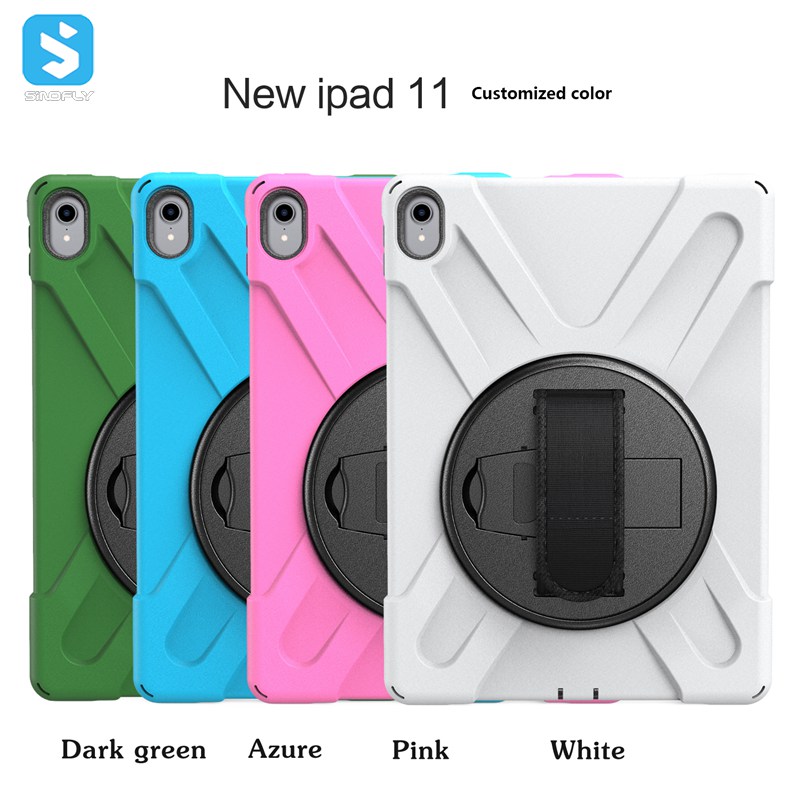 silicone PC with handle strap case for ipad pro 11